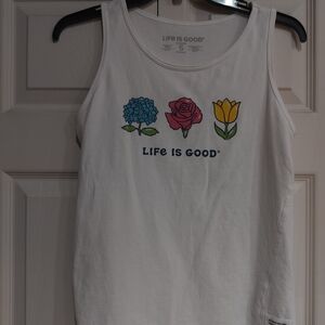 Life is Good Kids' White Tank Top